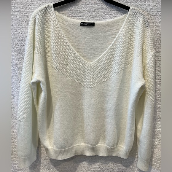 SHEIN Cream off shoulder sweater - Picture 1 of 4